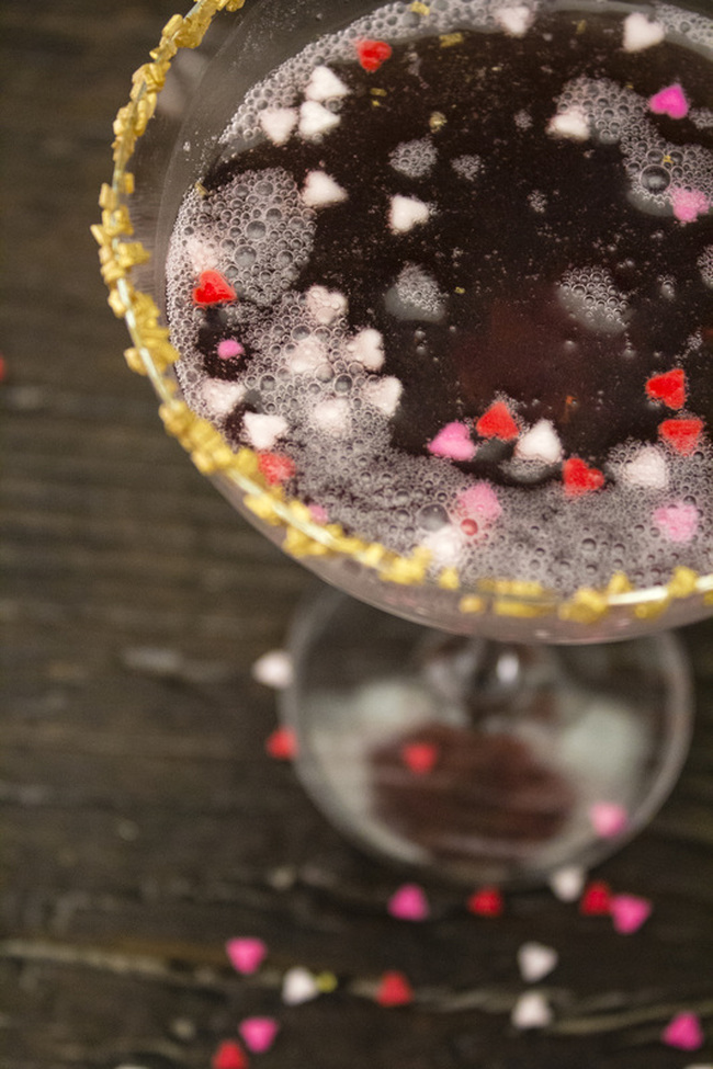 A Champagne Crush is the perfect drink for Valentine's Day