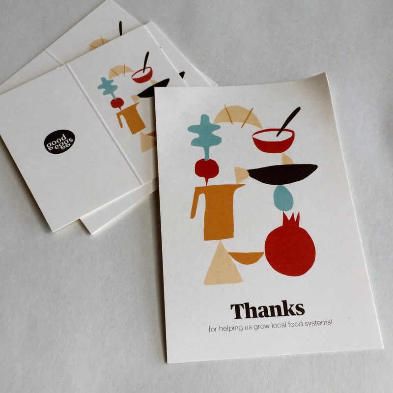 thank you card from Good Eggs