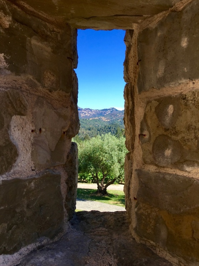 Castle rampart at Castello Di Amorosa