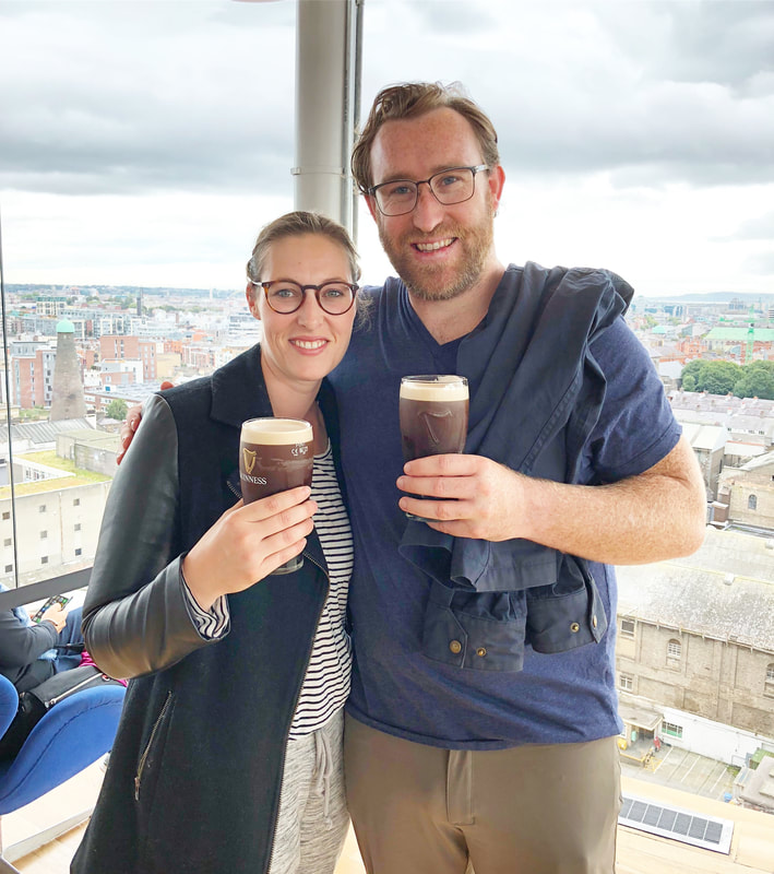 What better idea after a trans Atlantic red-eye than to stop for a early morning pint at the Guinness Store House in Dublin