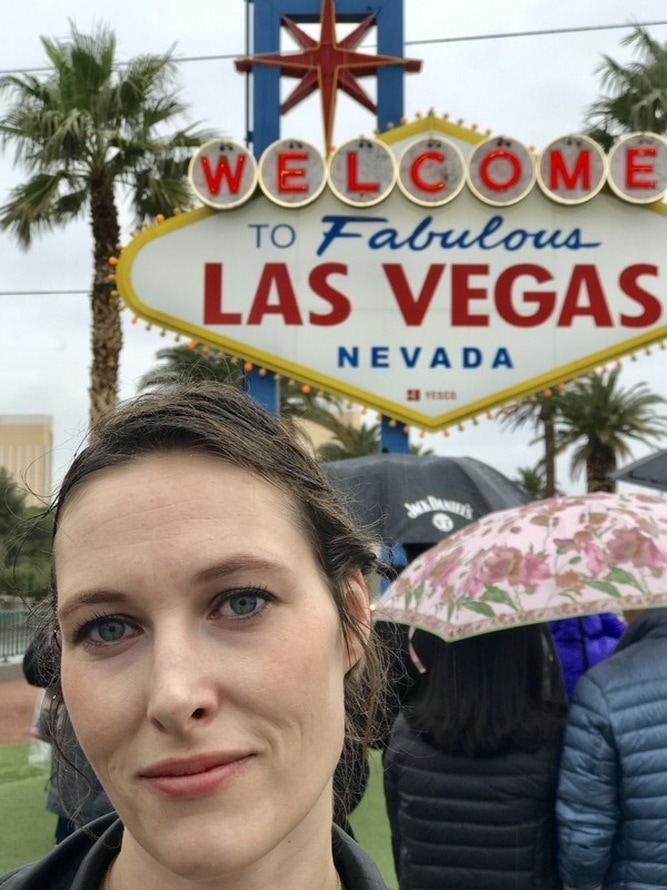 Rainy trip to the Welcom sign Las Vegas